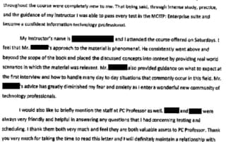 PC Professor client testimonial